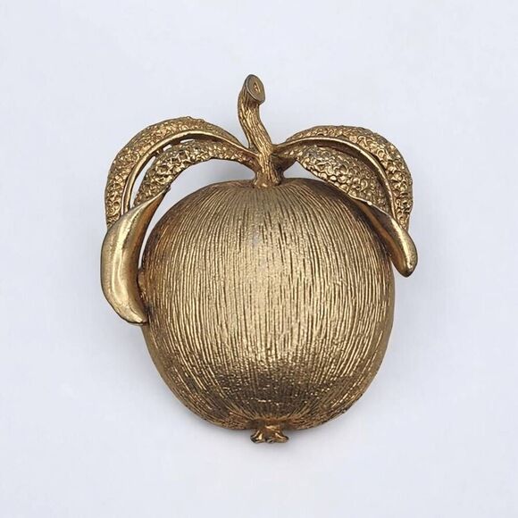 Vintage Sarah Coventry Gold Tone Fruit Brooch - Picture 1 of 4